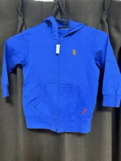 MIKI HOUSE 青いフード付きパーカー 100