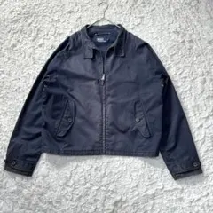 90s ポロラルフローレン ハリントン スイングトップ G4 紺ポニー刺繍 XL