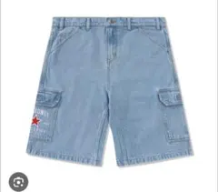 CASH ONLY デニムDenim Shorts -Washed Indigo