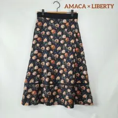 AMACA × LIBERTYコラボ　花柄 フレアスカート　（38）のサムネイル