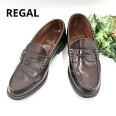 REGAL コインローファー 2177 24EE 本革 ダークブラウン