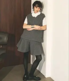 donoban ドノバン　ブークレ　セットアップ スカート　グレー　【新品】