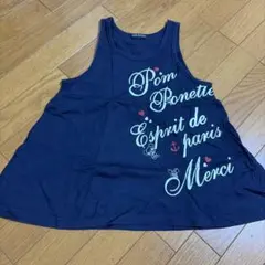 pom ponette junior タンクトップ ネイビー S