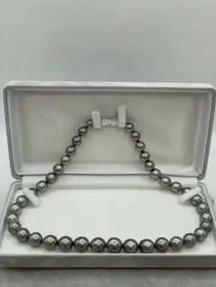 silver 黒蝶真珠ネックレス　大粒　11mm 9.5mm ブラックパール