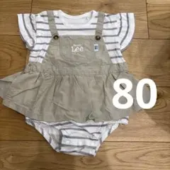 Lee 半袖　ロンパース　ワンピース　ボーダー　80