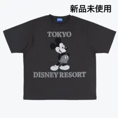 ディズニーリゾート 限定 ミッキーマウス Tシャツ ビッグシルエット グレー