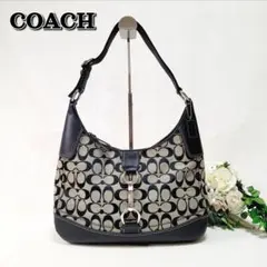 COACH☆シグネチャーワンショルダーハンドバッグハンプトンズホーボー