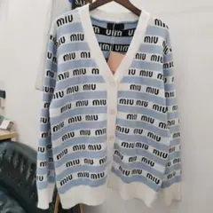 MIU MIU ストライプカーディガン