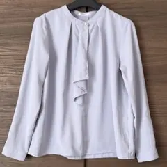 GLACIER フリルタイシフォンブラウス　通勤コーデ　ハニーズ