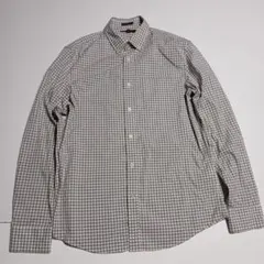 タ*キ様 C817 バナナリパブリック 長袖シャツ　グレー　ギンガムチェック　M