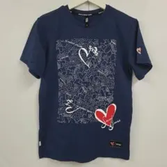 SY32 by SWEET YEARS ハート柄 Tシャツ ネイビー Sのサムネイル