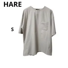 HARE ハレ レーヨン混プルオーバートップス Tシャツ S ベージュ メンズ