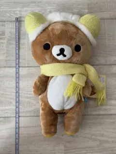 タグ付き 冬支度 리락쿠마 ぬいぐるみ マフラー