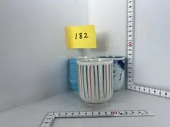 182 湯飲み 3個セット ストライプ ぶどう模様