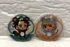 鬼滅の刃　竈門炭治郎・我妻善逸缶バッジ2個セット