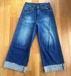 美品AMERICAN HOLIC レディースワイドデニム Lサイズ