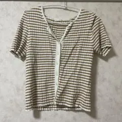 【現品限り！】GU ボーダー柄 半袖トップス M