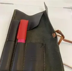 本革　職人手作りペンケース　革紐巻き