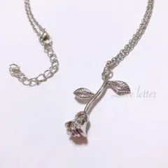 No.597 アンティークローズネックレス シルバー 韓国 地雷 薔薇 量産型