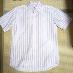 ニューヨーカー　半袖シャツ　ピンク　 M　ストライプのサムネイル