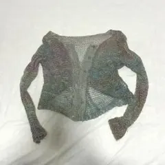 チェーンニットカーディガン Y2K フェアリーグランジ