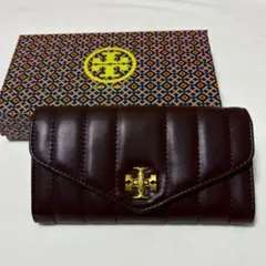 541 TORY BURCH トリーバーチ 長財布 ブラウン レザー ロゴ金具