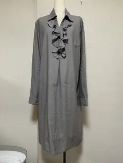 J.PRESS大きいサイズ13Tグレーフリルワンピース未使用⭐︎6048