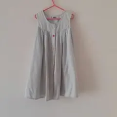 ライトブルー ノースリーブ キッズワンピース