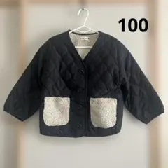 ブランシェス キルティングボアアウター 100 ブラック