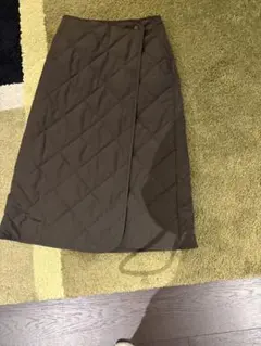 キルティング ラップスカートXSカーキユニクロ