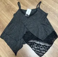 新品　レース付き変形キャミソール　ジレ　ベスト