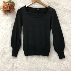 ★クードシャンス★ウール100% Uネック ニット 【M】 長袖 グレー