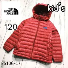 ✩ノースフェイス✩ライトダウンジャケット　キッズ　120 レッド　フード付き