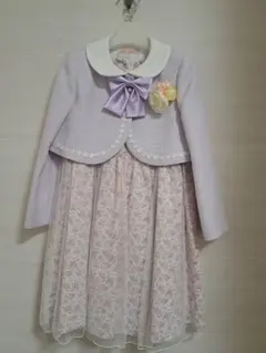 フォーマルワンピース　セットアップ　女の子　紫　130
