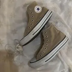 Converse ベージュ ハイカットスニーカー