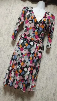 カシュクール ひざ丈ワンピース