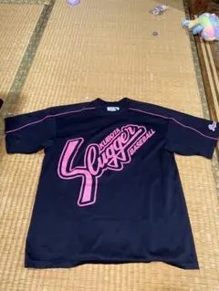 KUBOTA Slugger ベースボール Tシャツ 紺色ピンク