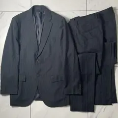 し*ぎ様 UNIQLO +J セットアップ スラックス2本 ストライプ ネイビー