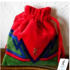 お値下げ❣Roberta di Camerinoデッドストック赤と緑の巾着袋