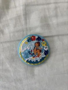 ディズニー　刺繍缶バッジ　リロ&スティッチ