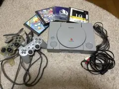 PlayStation (PS1) 本体 + コントローラー2つ + ゲーム4本