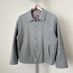 ジップアップジャケット ウール グレー