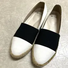WAG エスパドリーユ スリッポン 黒白のサムネイル