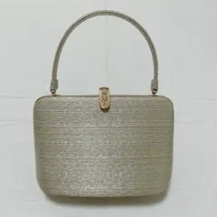 神田胡蝶　和装バッグ　フォーマル　やたら織天溝　正絹　金銀糸　礼装