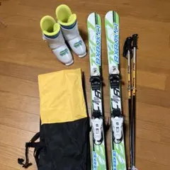 スキー4点セット　板128cm ブーツ23cm ストック90cm