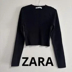 ZARA クロップドタイトニット