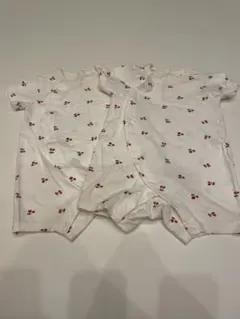 西松屋　さくらんぼ　カバーオール　双子