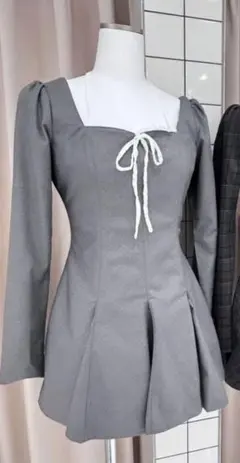 バブルス BUBBLES パフスリーブスウェットワンピース グレー F 2025年