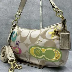 COACH コーチ ポピー ショルダーバッグ 2way スパンコール A4 - メルカリ