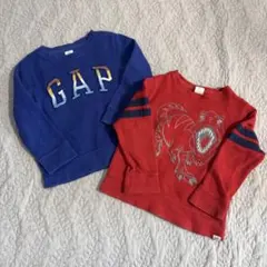 GAP ロゴと恐竜デザイン トップス 2点セット　4yrs 100 105